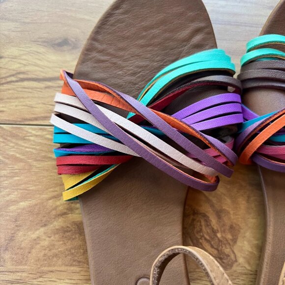 Bueno Cara Colorful/ Multicolor Leather Sandals Sz 39 (8.5 US) NWT - Picture 8 of 10